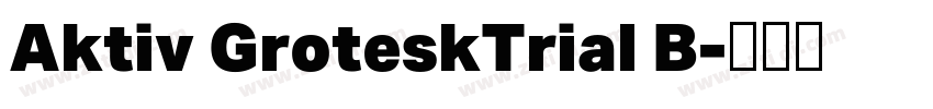 Aktiv GroteskTrial B字体转换